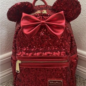 NEW Red Sequin Loungefly Backpack